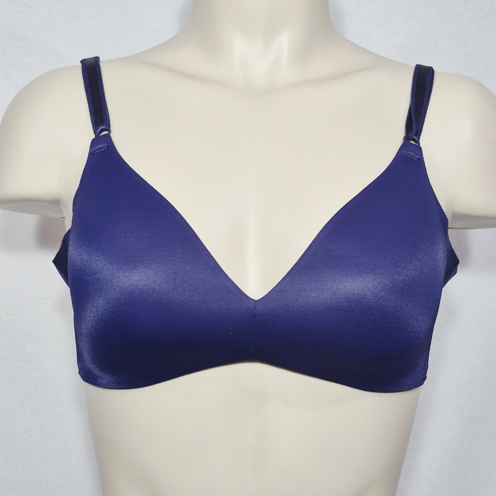 34B Warner's  RM0561 RM7561‎ Simply Perfect Underarm Smoothing Wireless Bra Navy